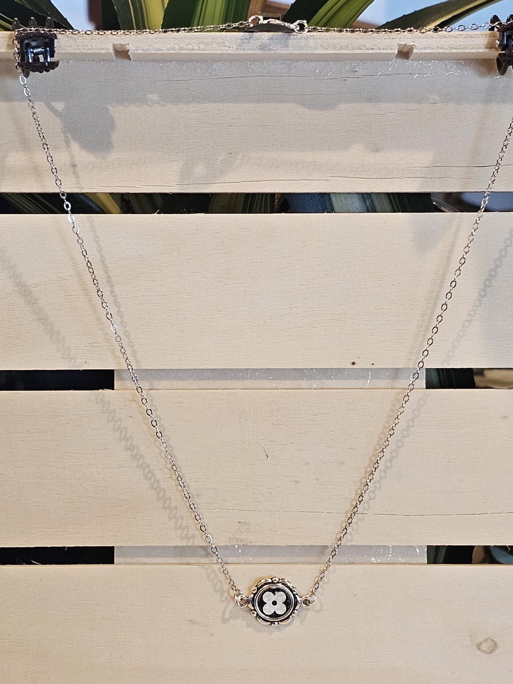Louis Vuitton Piece In Pendant On 20" Silver Plated Necklace - Picture 3 of 5